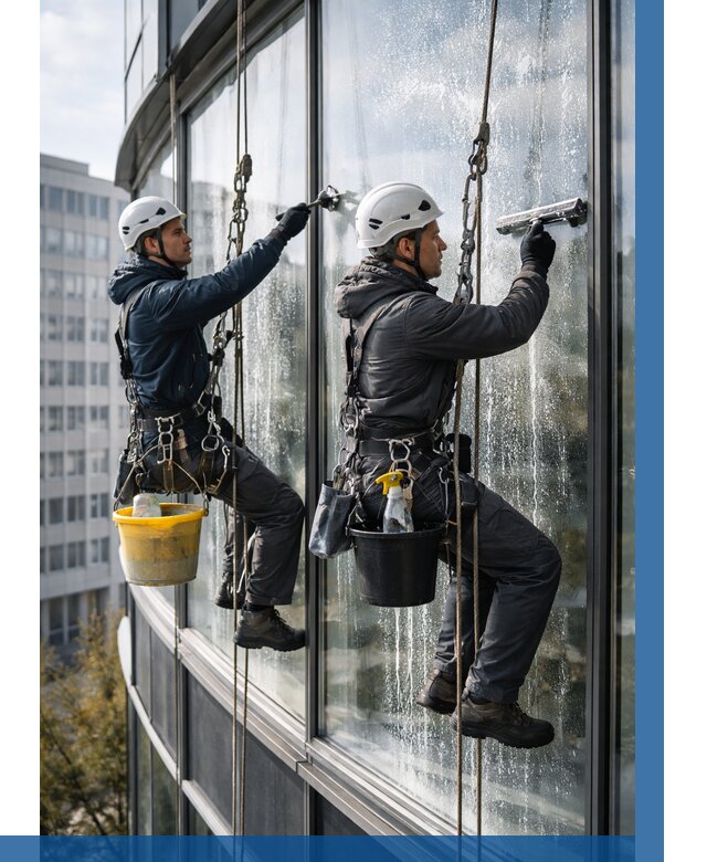 Мойка панорамных окон в Томске от 382 р. заказать у ВЫСОТНИК-Тмс