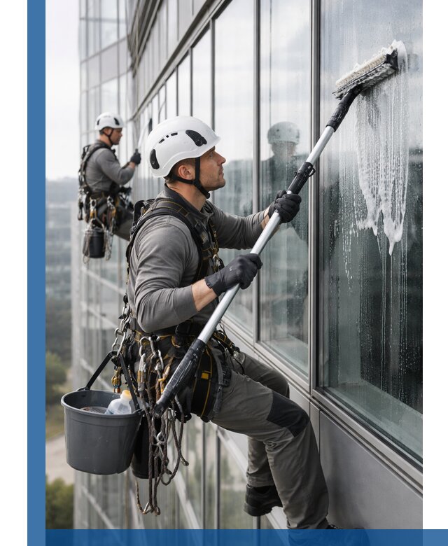 Высотная мойка сплошного остекления с выездом в Томске