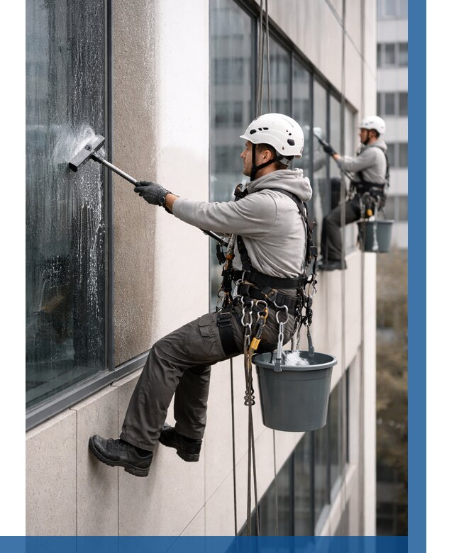 Мойка фасадов зданий в Томске под ключ от 382 р. | ВЫСОТНИК-Тмс