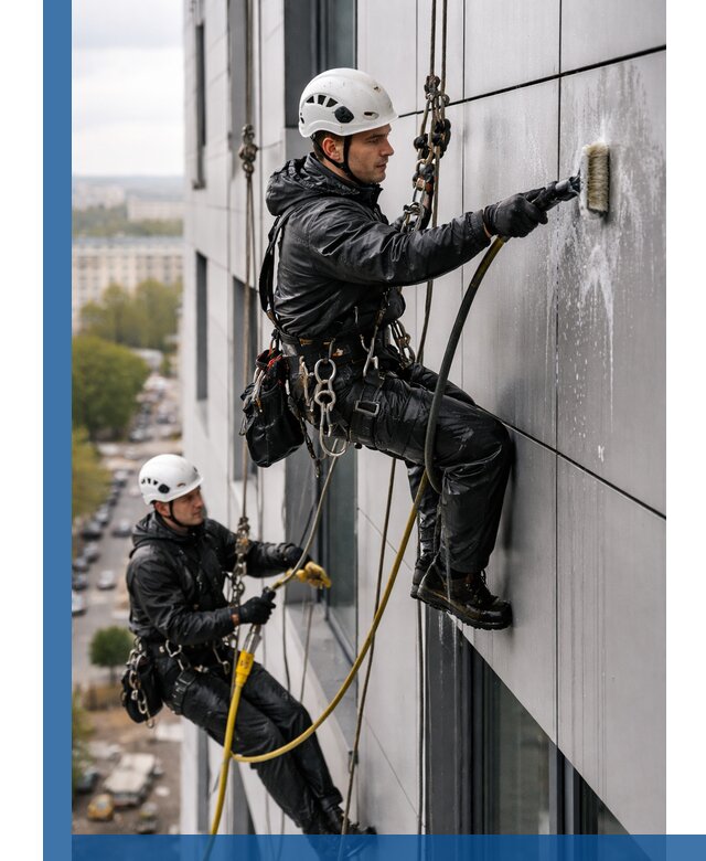 Профессиональная мойка фасада из композита в Томске