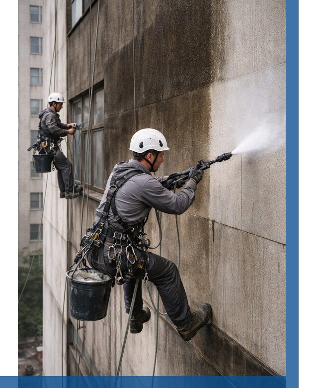 Очистка фасада от копоти в Томске от 273 р. | ВЫСОТНИК-Тмс