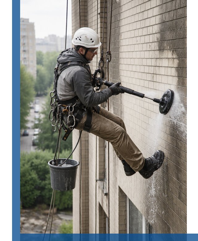 Очистка фасада от копоти в Томске профессионально и безопасно