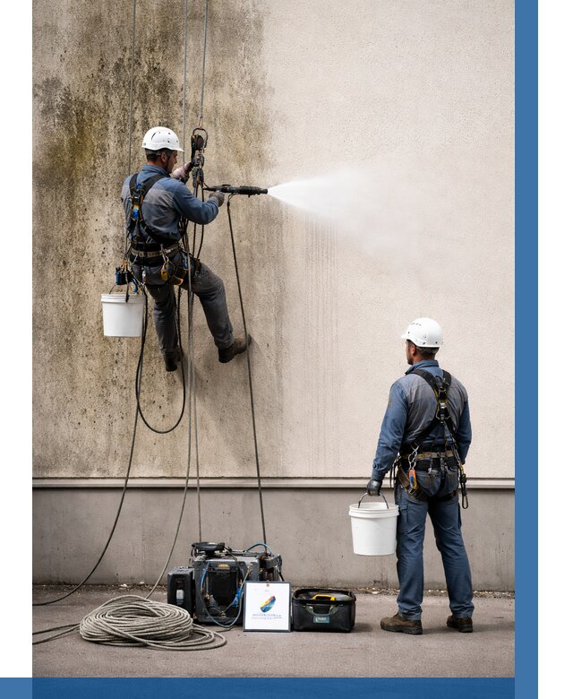 Очистка фасада от плесени в Томске от 328 р. | ВЫСОТНИК-Тмс