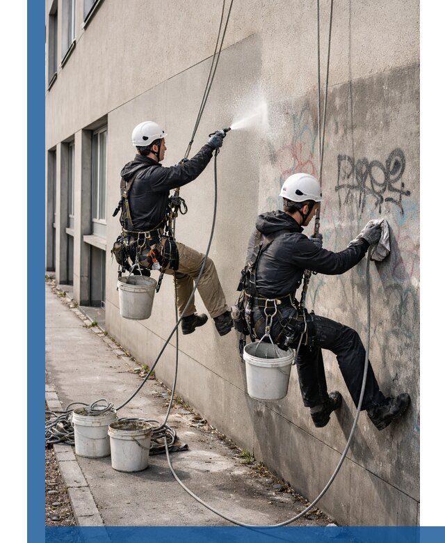 Антиграффити покрытие фасада с защитой от надписей в Томске