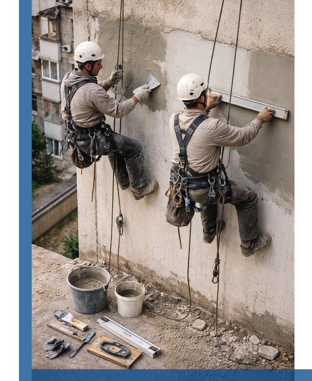 Комплексный ремонт штукатурного фасада с гарантией в Томске