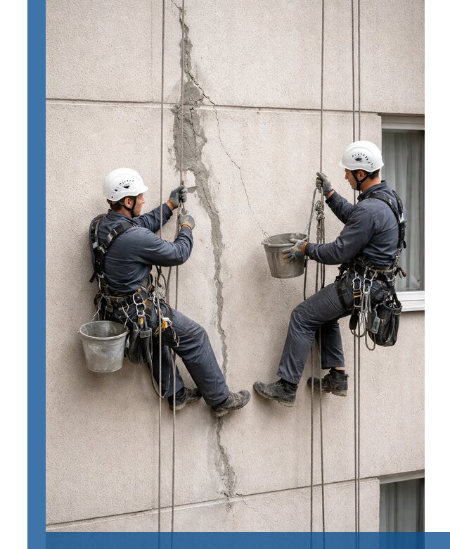 Заделка трещин на фасаде в Томске с гарантийным ремонтом