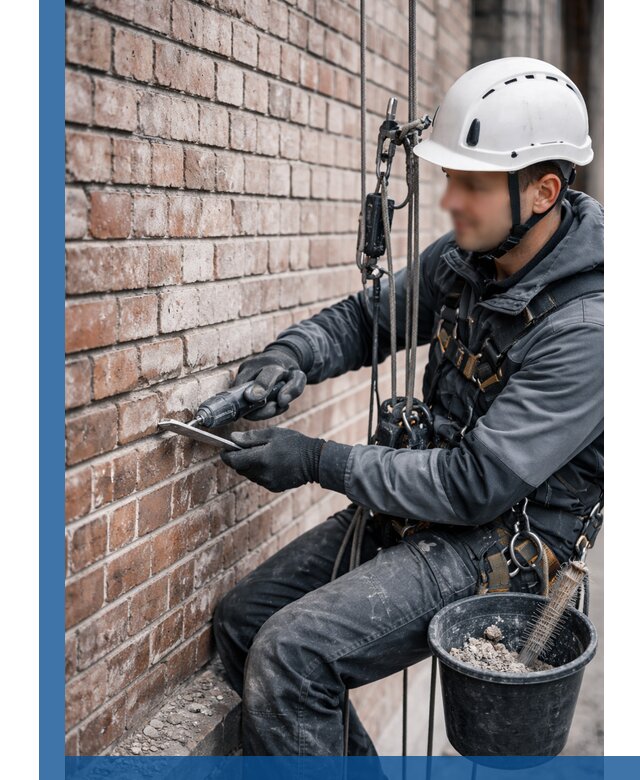 Расшивка кирпичных швов фасадов и стен, ремонт в Томске