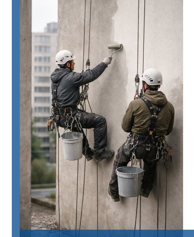 Покраска фасадов высотными альпинистами в Томске с гарантией