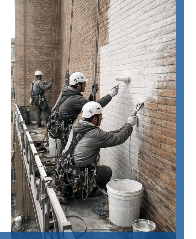 Покраска кирпичного фасада в Томске от 382 р. | ВЫСОТНИК-Тмс