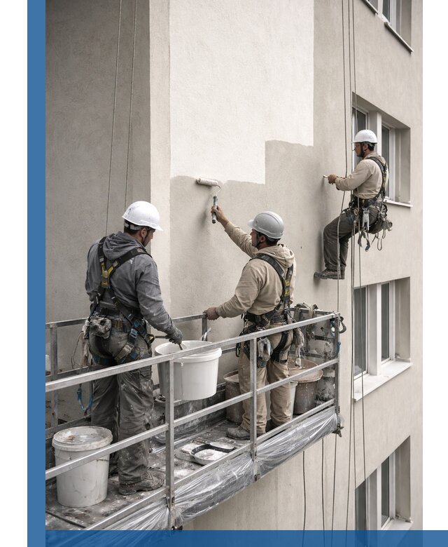 Покраска оштукатуренного фасада в Томске под ключ с гарантией