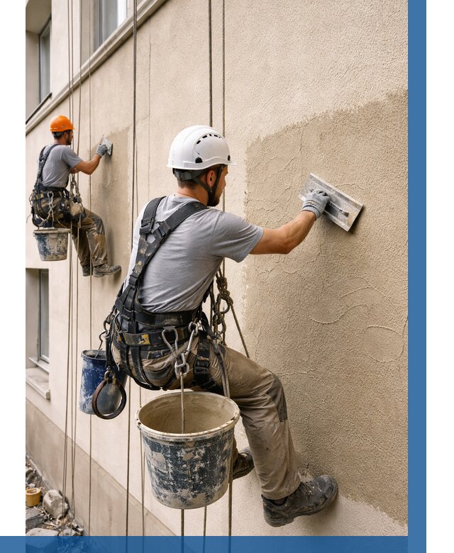 Декоративная штукатурка фасада в Томске от 1311 р. | ВЫСОТНИК-Тмс