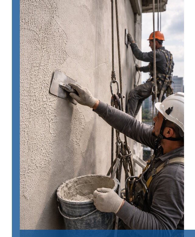Декоративная штукатурка фасада с утеплением и защитой в Томске