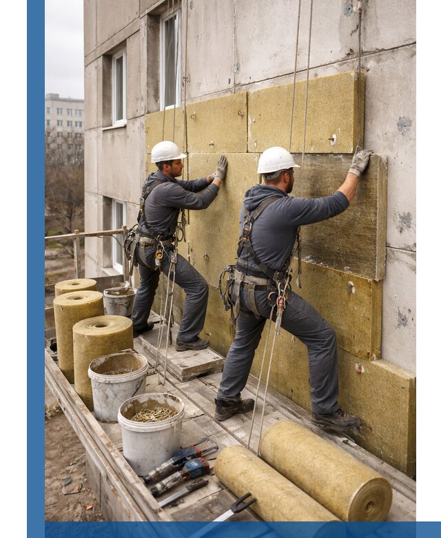 Утепление фасада минватой в Томске под ключ с гарантией