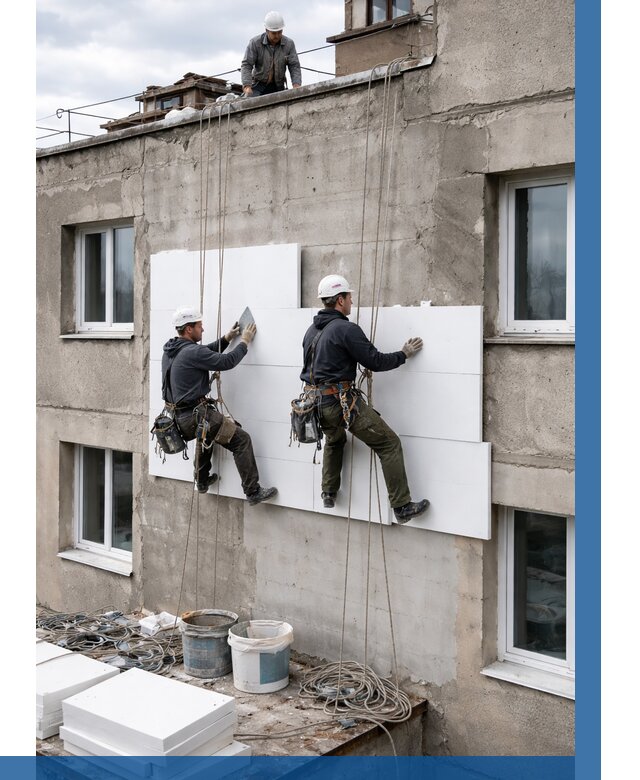 Утепление фасада пенополистиролом в Томске от 1967 р. | ВЫСОТНИК-Тмс