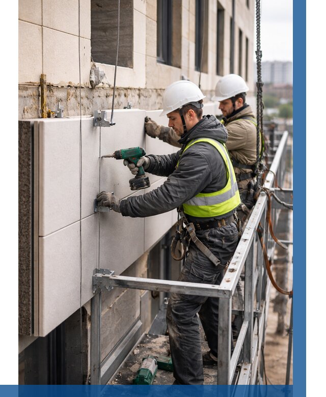 Монтаж фасадных термопанелей в Томске от 1639 р. | ВЫСОТНИК-Тмс