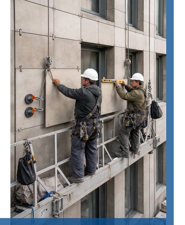 Монтаж керамогранита на фасад в Томске от 2732 р. | ВЫСОТНИК-Тмс