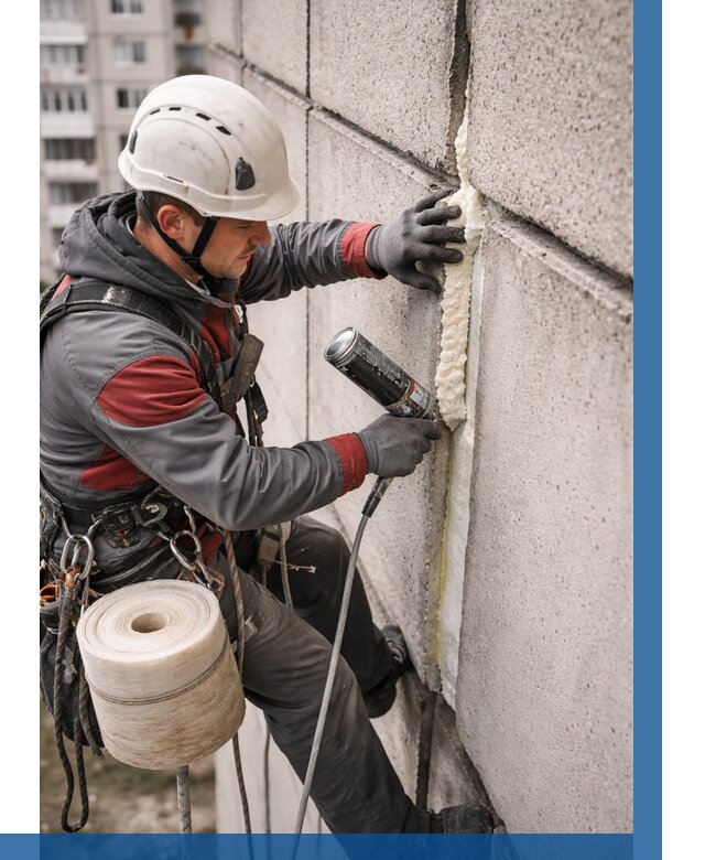 Утепление межпанельных швов в Томске от 765 р. | ВЫСОТНИК-Тмс