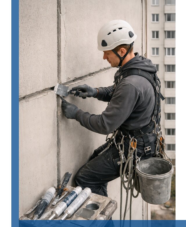 Ремонт межпанельных швов в Томске герметизация и восстановление