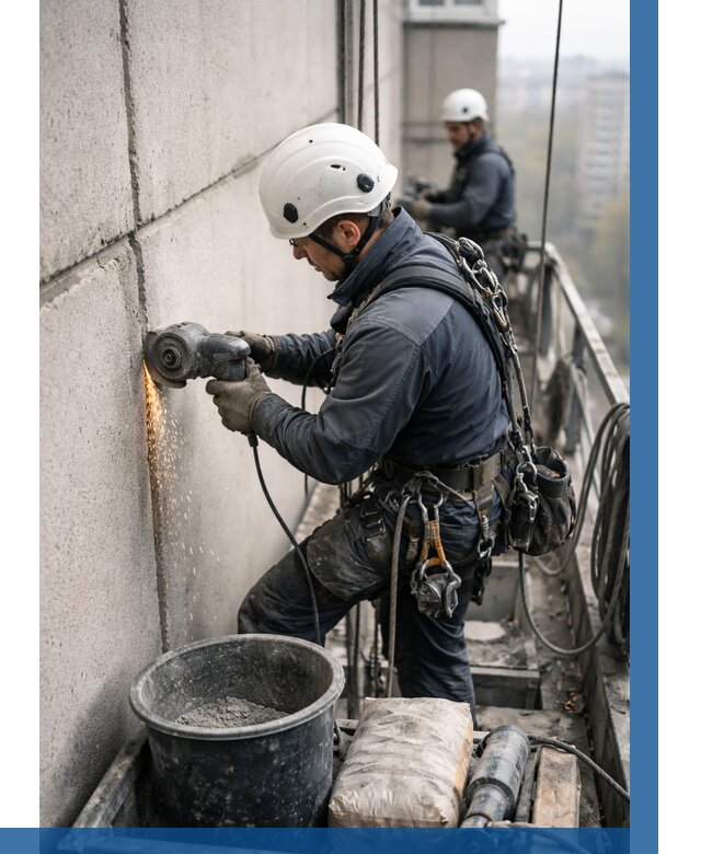 Штробление межпанельных швов в Томске от 1311 р. | ВЫСОТНИК-Тмс