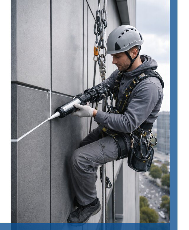 Герметизация стыков фасадных панелей в Томске от 7103 р.| ВЫСОТНИК-Тмс