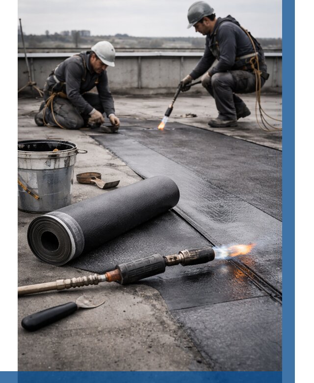 Ремонт рулонной кровли в Томске от 710 р. | ВЫСОТНИК-Тмс