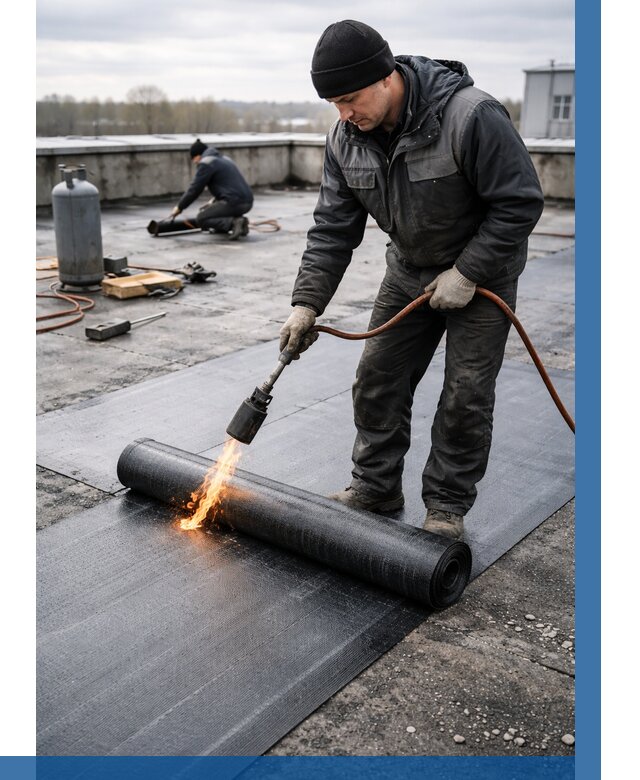 Ремонт наплавляемой кровли в Томске от 765 р. | ВЫСОТНИК-Тмс