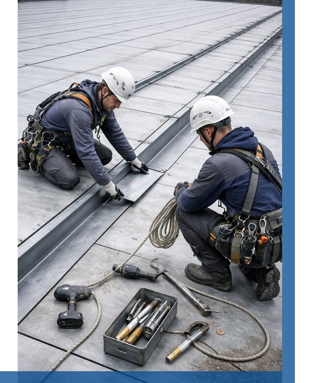 Ремонт фальцевой кровли в Томске от 765 р. | ВЫСОТНИК-Тмс