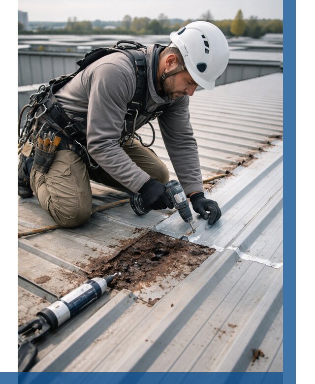 Ремонт профнастила на кровле в Томске от 765 р. | ВЫСОТНИК-Тмс