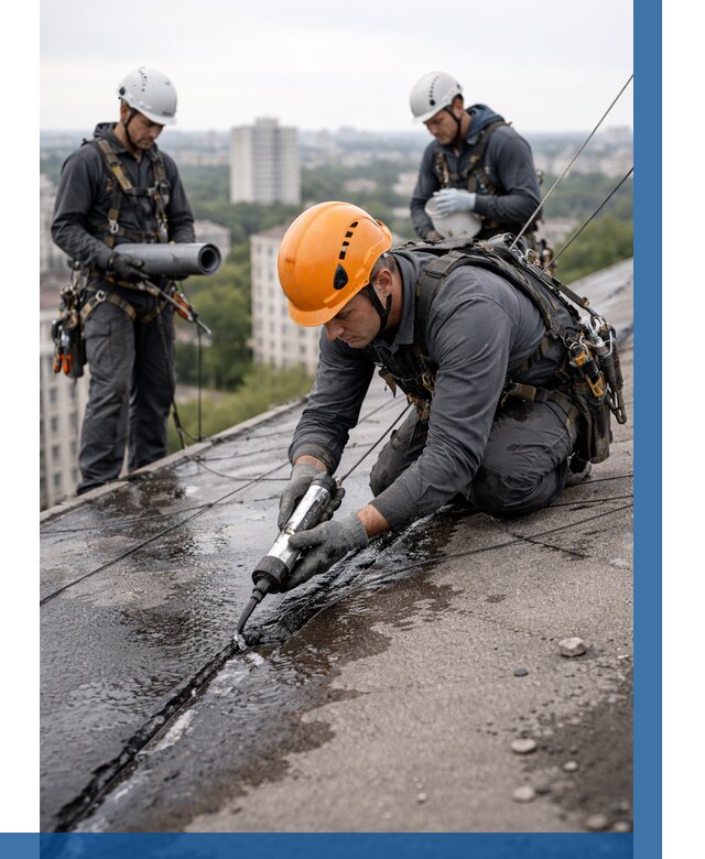 Устранение протечек кровли в Томске от 13112 р. | ВЫСОТНИК-Тмс