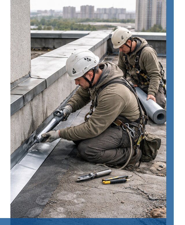 Ремонт кровельных примыканий в Томске от 1311 р. | ВЫСОТНИК-Тмс