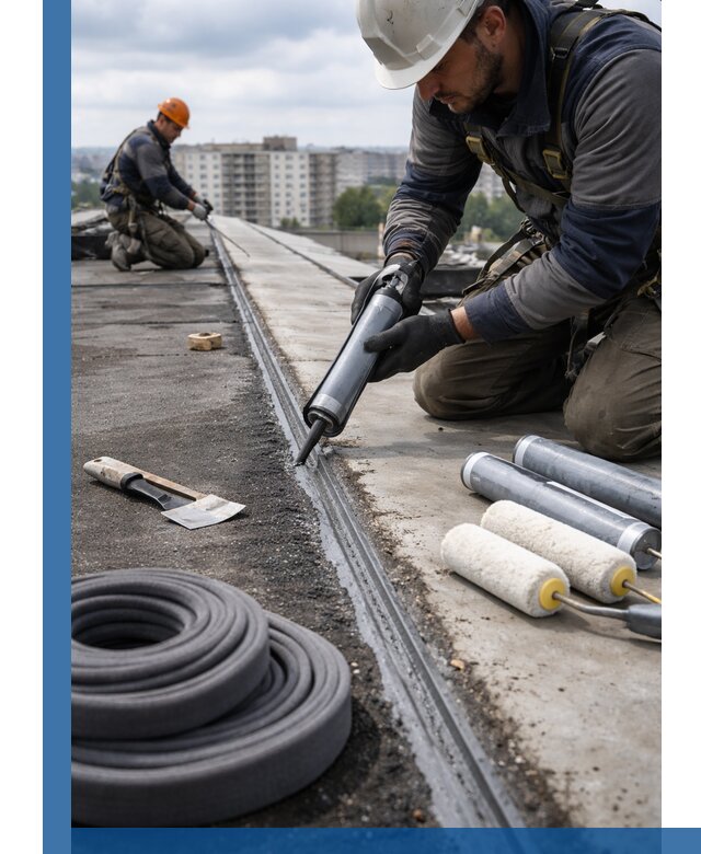 Герметизация швов кровли в Томске с гарантией герметичности