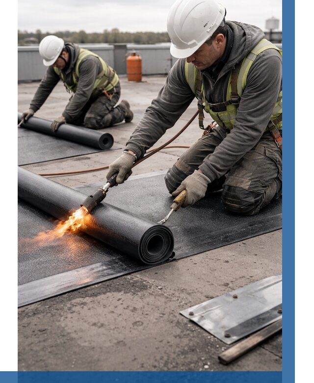 Монтаж наплавляемой кровли в Томске от 929 р. — ВЫСОТНИК-Тмс