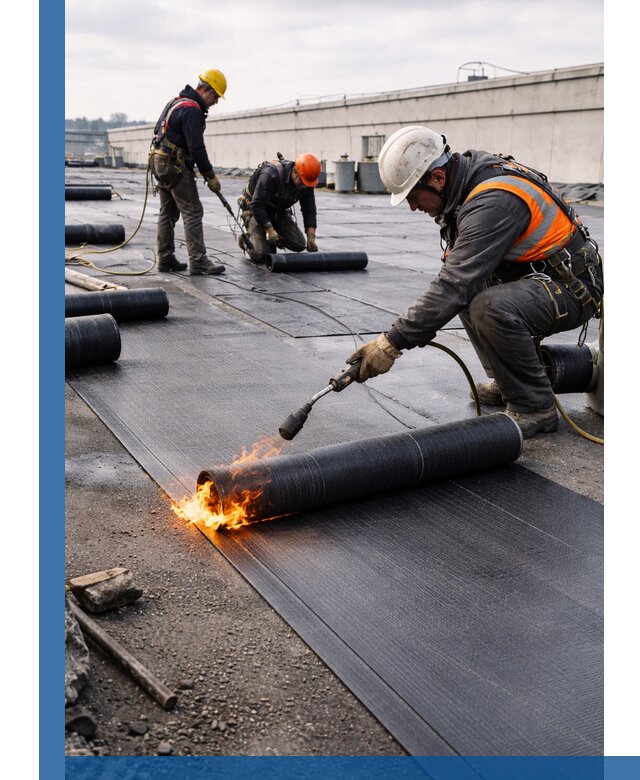 Монтаж наплавляемой кровли в Томске профессионально
