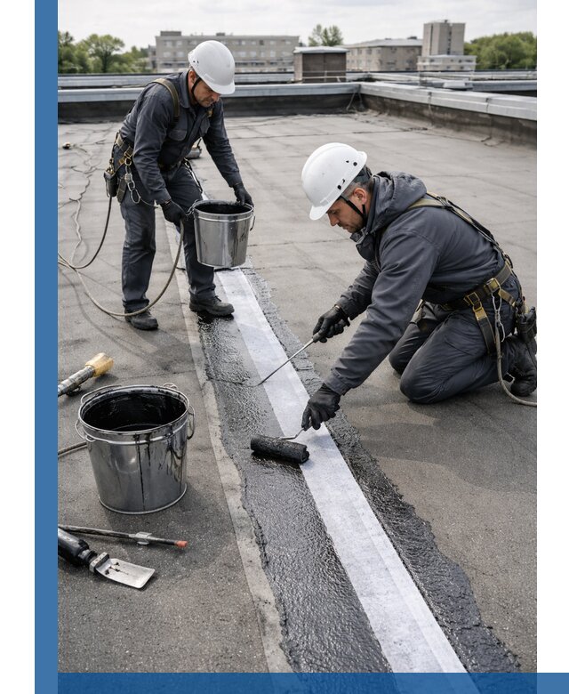 Гидроизоляция кровли мастикой в Томске надежная защита