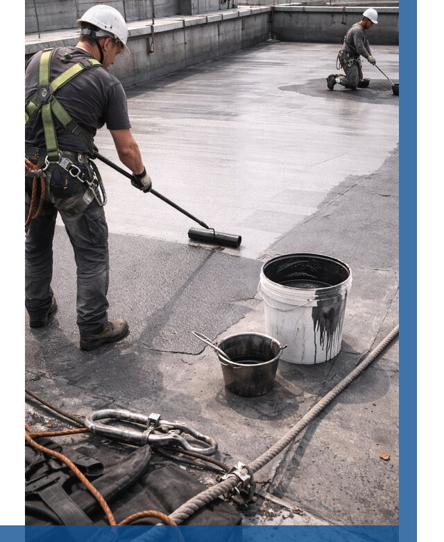 Гидроизоляция кровли жидкой резиной в Томске от 546 р. | ВЫСОТНИК-Тмс