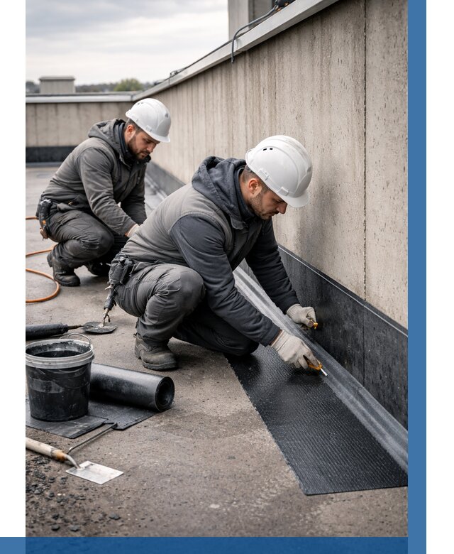 Гидроизоляция примыканий на кровле в Томске от 983 р. | ВЫСОТНИК-Тмс