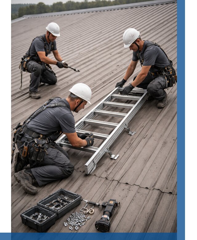 Монтаж кровельной лестницы в Томске от 4917 р. | ВЫСОТНИК-Тмс