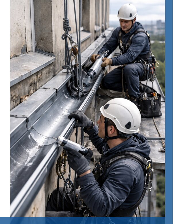 Ремонт водосточных желобов в Томске от 7103 р. | ВЫСОТНИК-Тмс