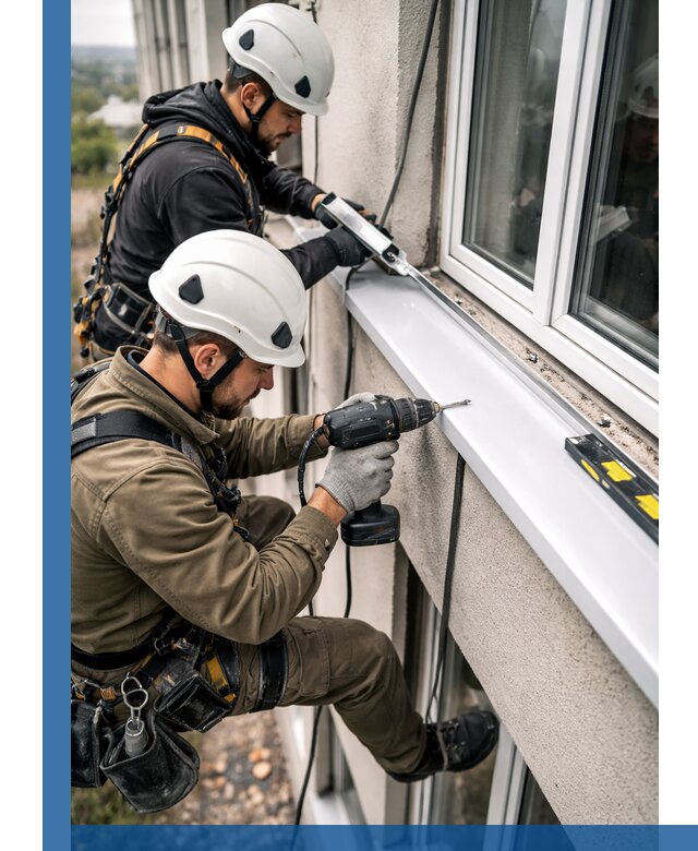 Профессиональный монтаж оконных отливов и отведения воды в Томске