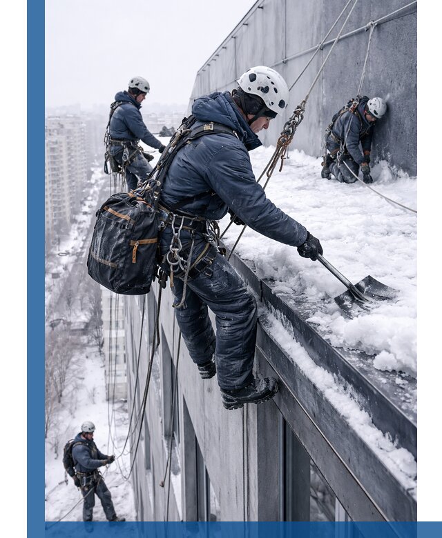 Абонентское обслуживание кровли зимой в Томске регулярный уход