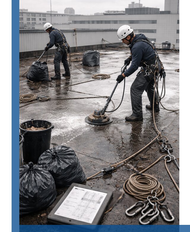 Плановая очистка кровли по графику в Томске для безопасности