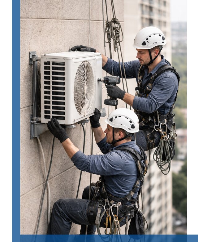 Монтаж внешнего блока кондиционера в Томске установка и крепление