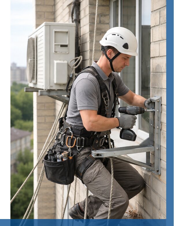 Установка кронштейнов кондиционера в Томске от 3824 р. | ВЫСОТНИК-Тмс