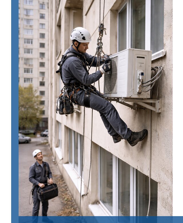 Демонтаж внешнего блока кондиционера в Томске профессионально