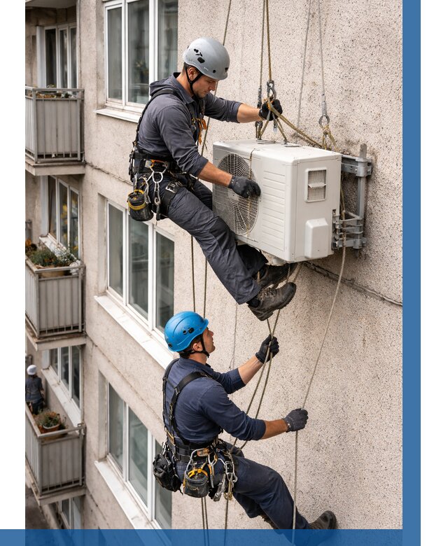 Перенос внешнего блока кондиционера в Томске от 9834 р.| ВЫСОТНИК-Тмс