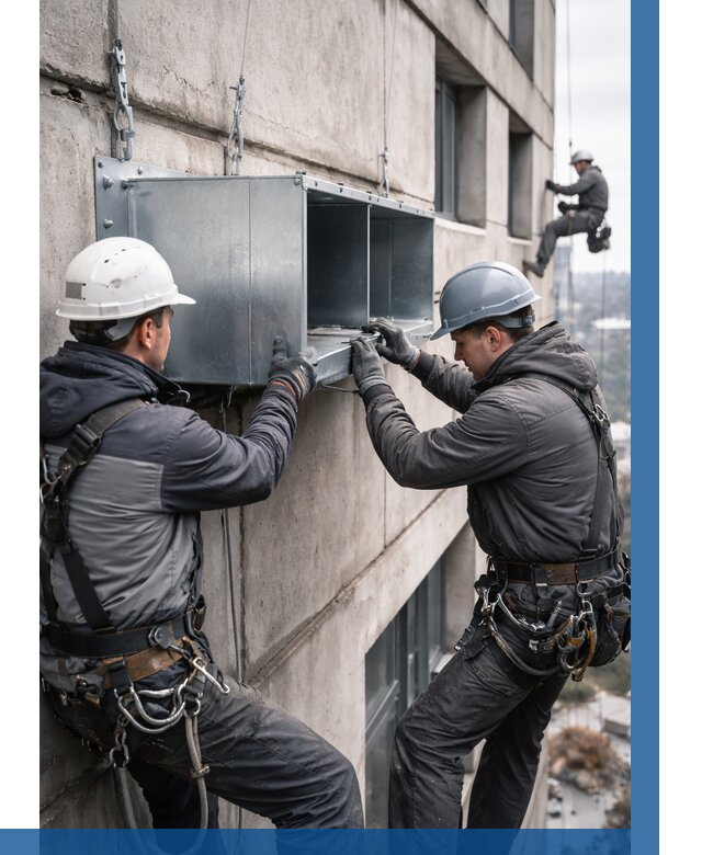 Монтаж вентиляционных коробов в Томске от 3278 р. | ВЫСОТНИК-Тмс