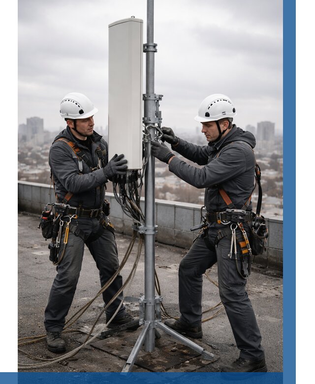 Монтаж антенн связи на крыше в Томске от 9288 р. | ВЫСОТНИК-Тмс