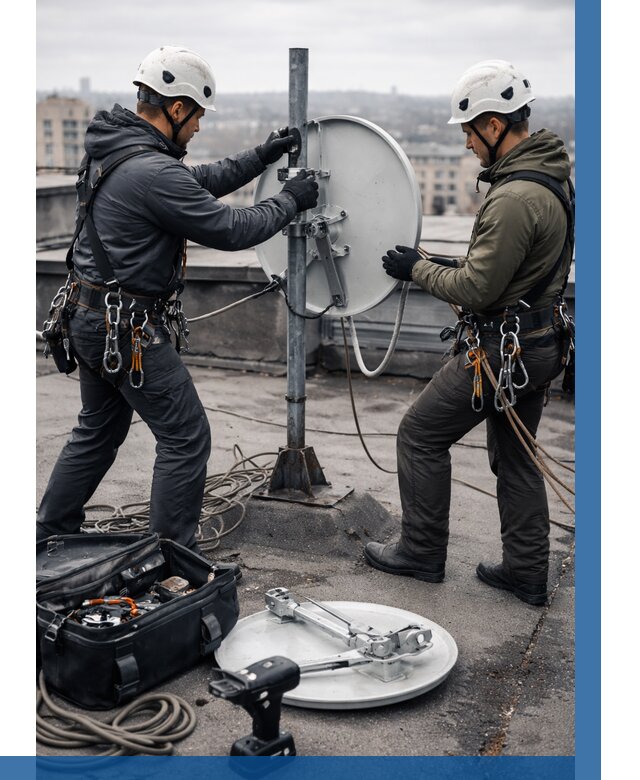 Демонтаж антенн на крыше в Томске от 4917 р. | ВЫСОТНИК-Тмс