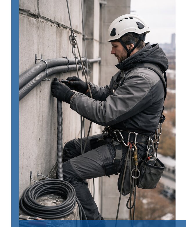 Профессиональный монтаж гофры для кабеля в Томске с гарантией