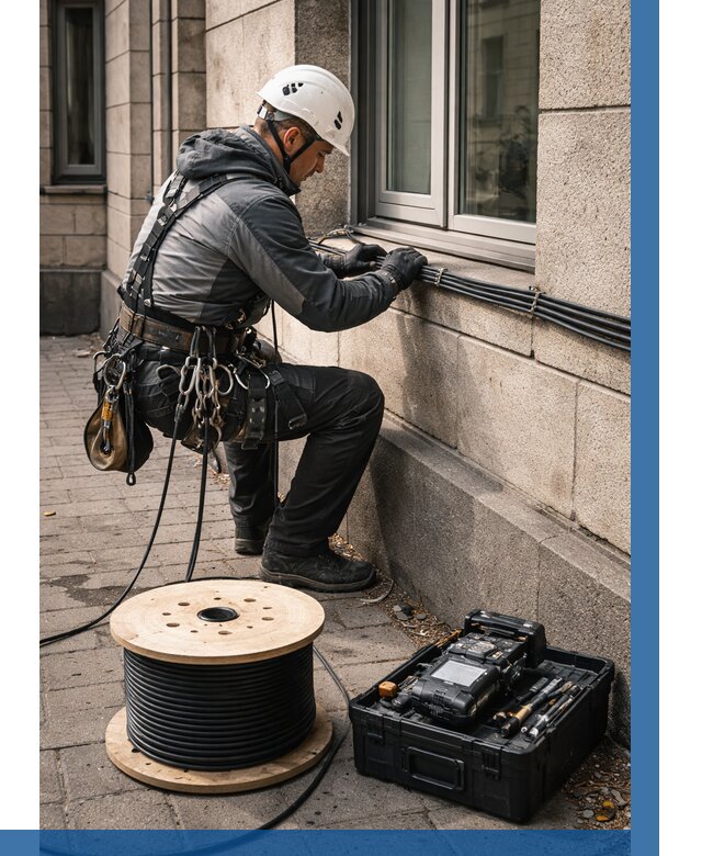 Прокладка оптоволоконного кабеля в Томске от 874 р. | ВЫСОТНИК-Тмс